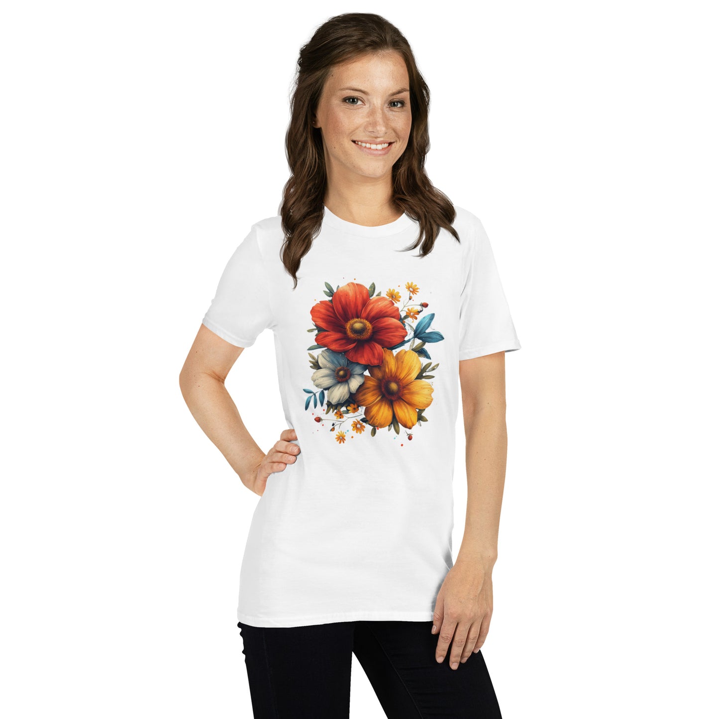 Flower Short-Sleeve Unisex T-Shirt